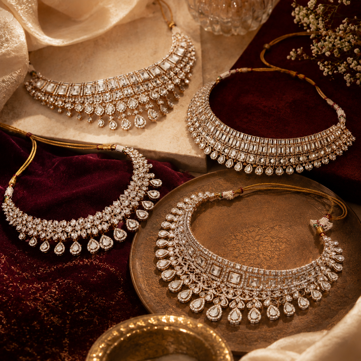American Diamond Short Necklaces