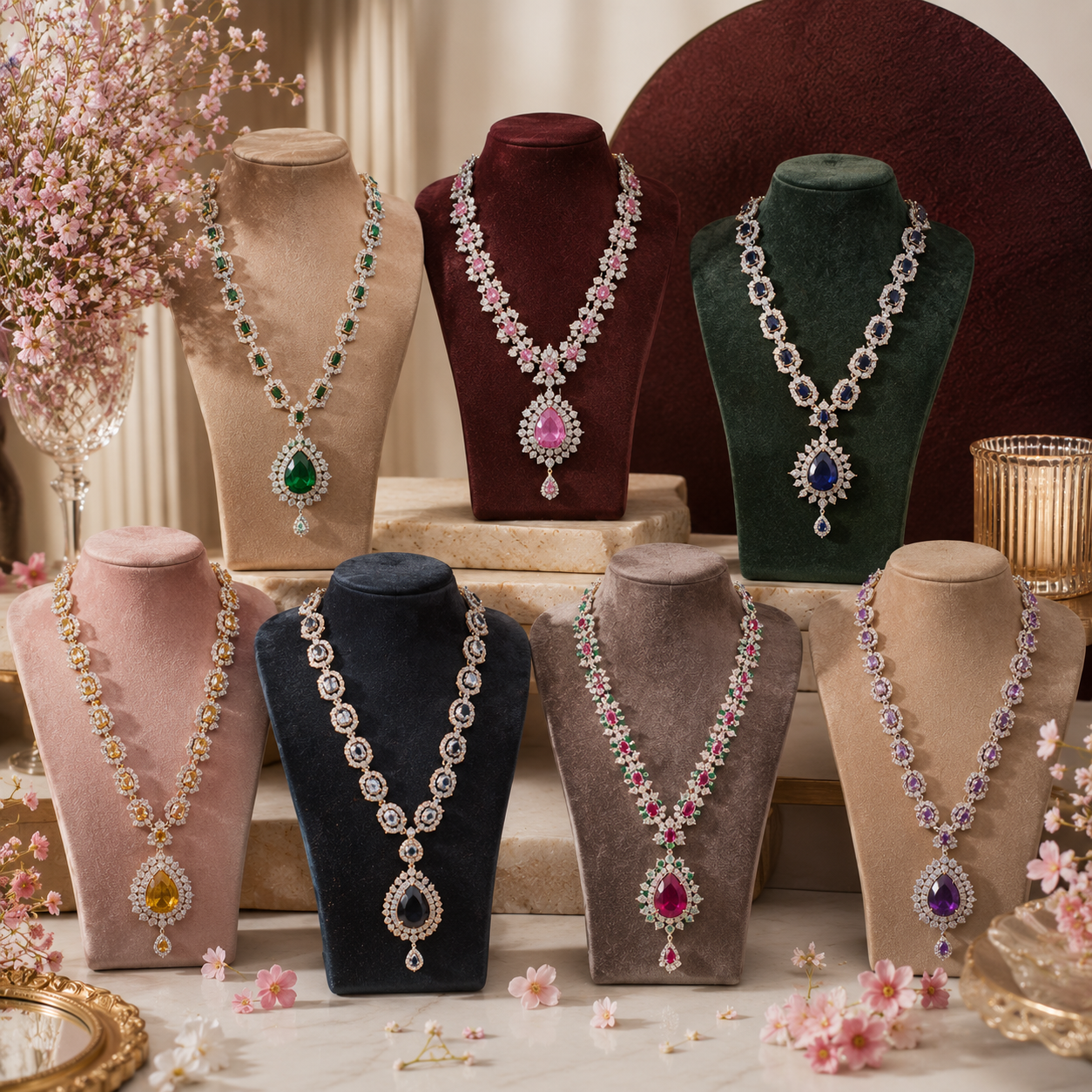 American Diamond Long Necklaces