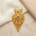 Gold Meenakari Floral Lattice Tassel Pendant Necklace Set