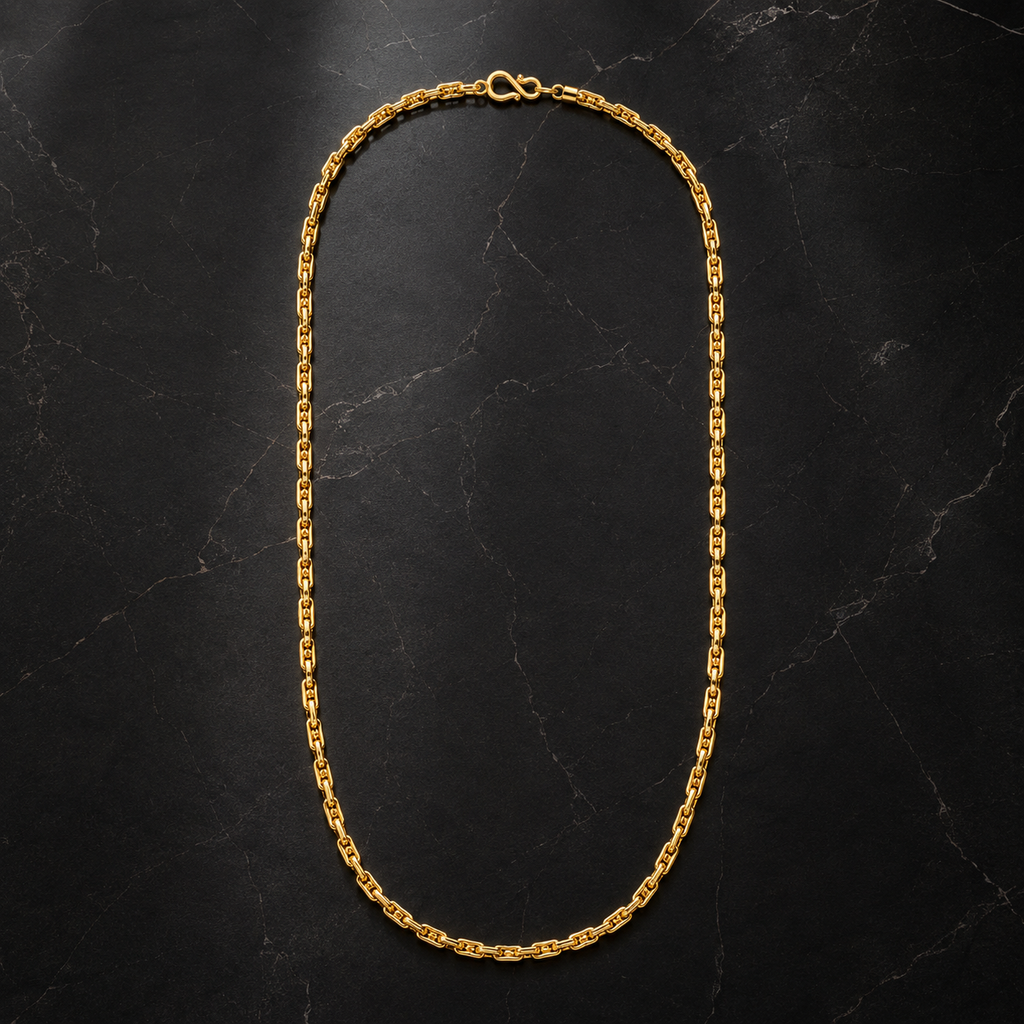 Gold Anchor Link Long Chain