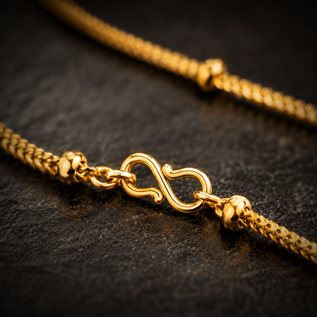 Gold Satellite Ball Station Chain