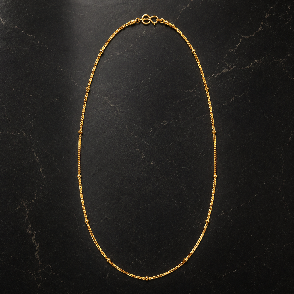 Gold Satellite Ball Station Chain