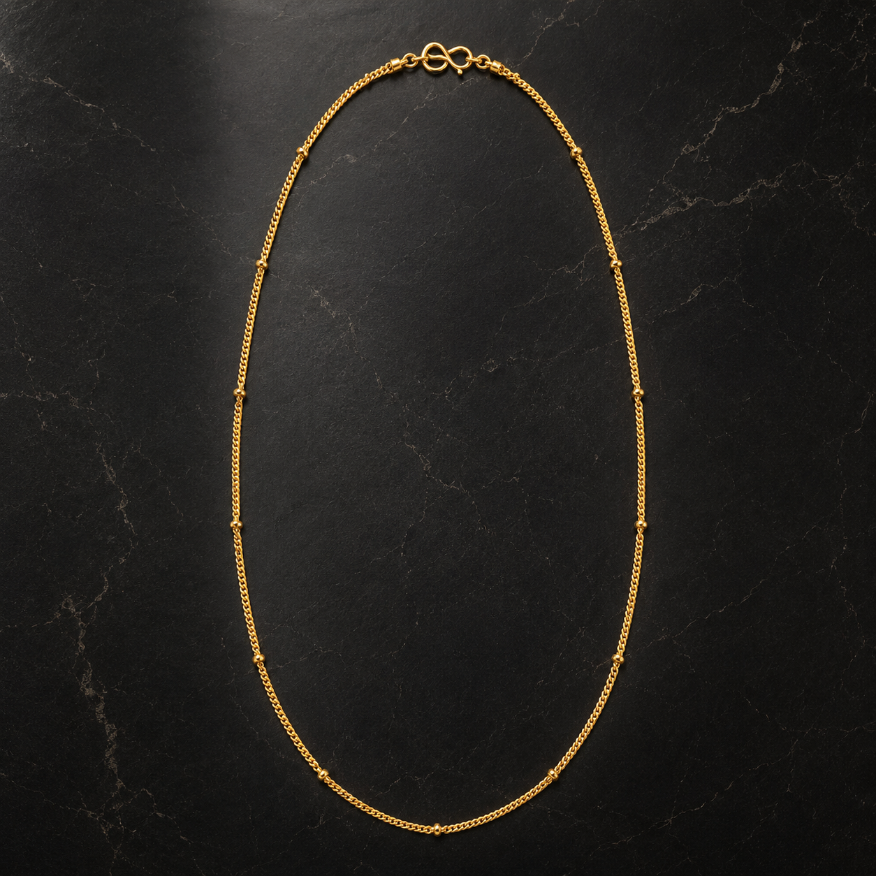 Gold Satellite Ball Station Chain