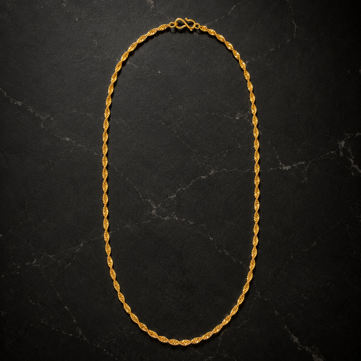 Gold Singapore Rope Twist Chain