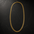 Gold Flat Open Curb Link Chain