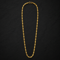 Gold Diamond-Cut Starburst Link Chain