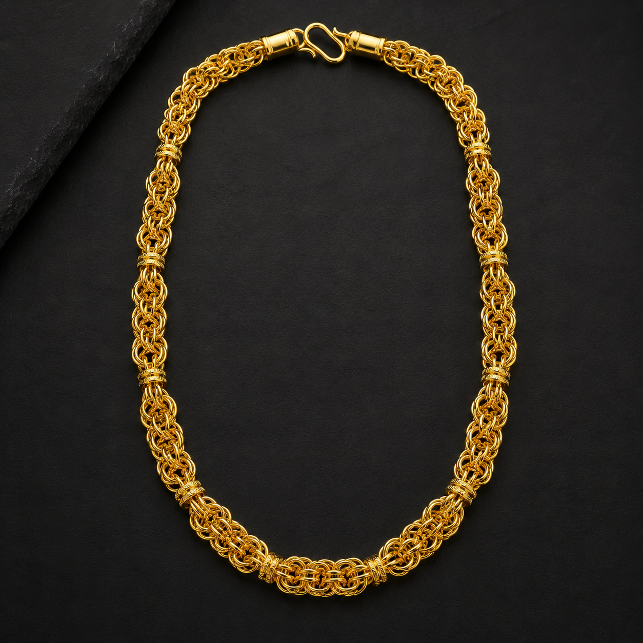 Gold Byzantine Chainmail Rondelle Chain