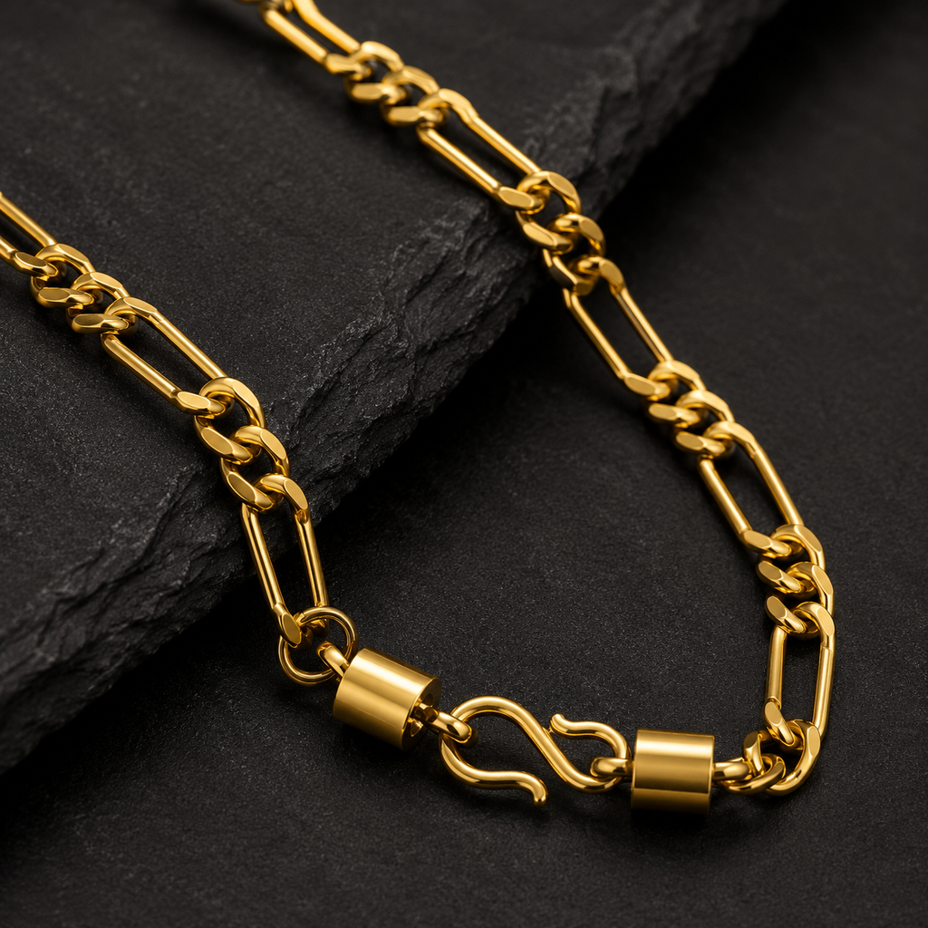 Gold Figaro Link Chain