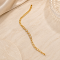Gold Pavé Cluster Station Bracelet