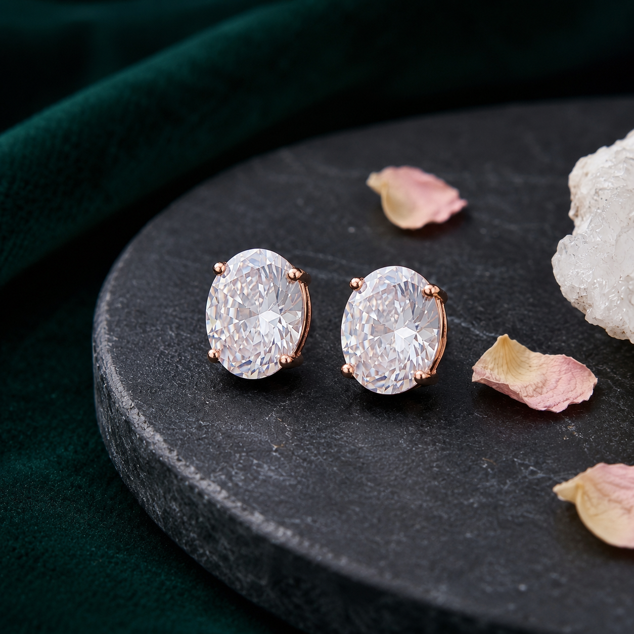 RG Oval Solitaire Studs