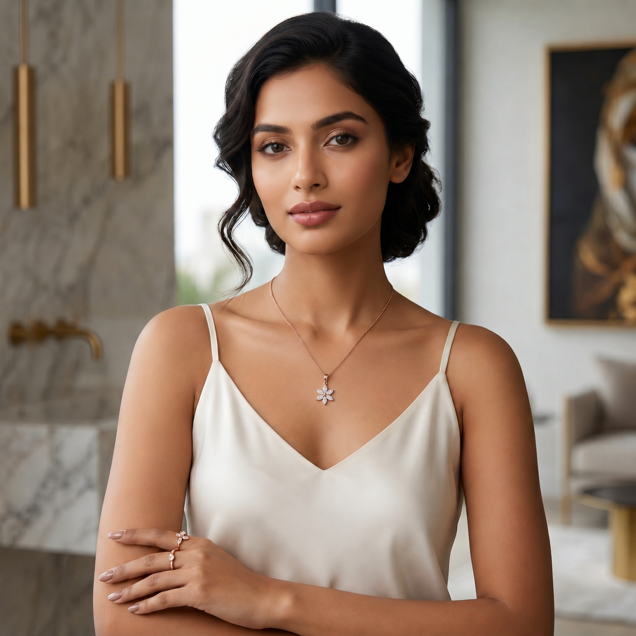 RG Marquise Daisy Necklace