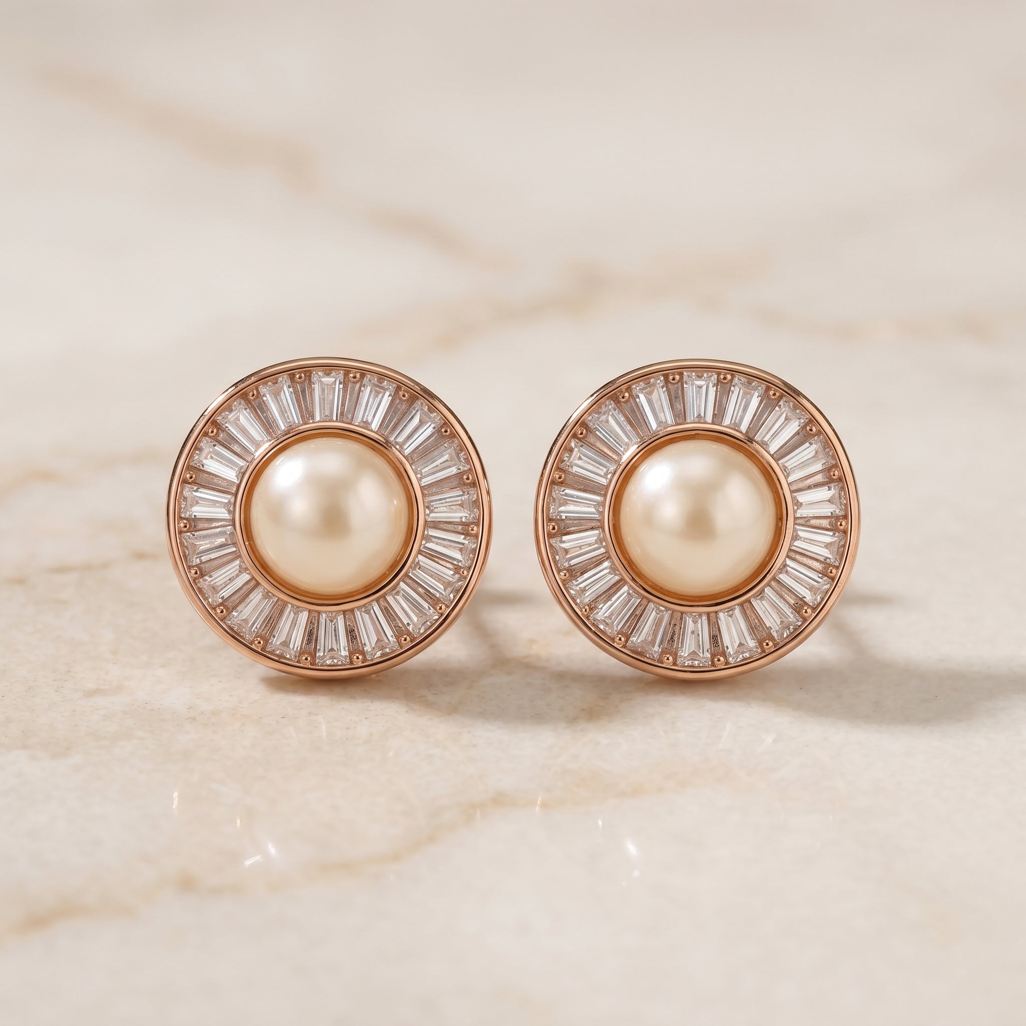 RG Pearl Sunburst Studs