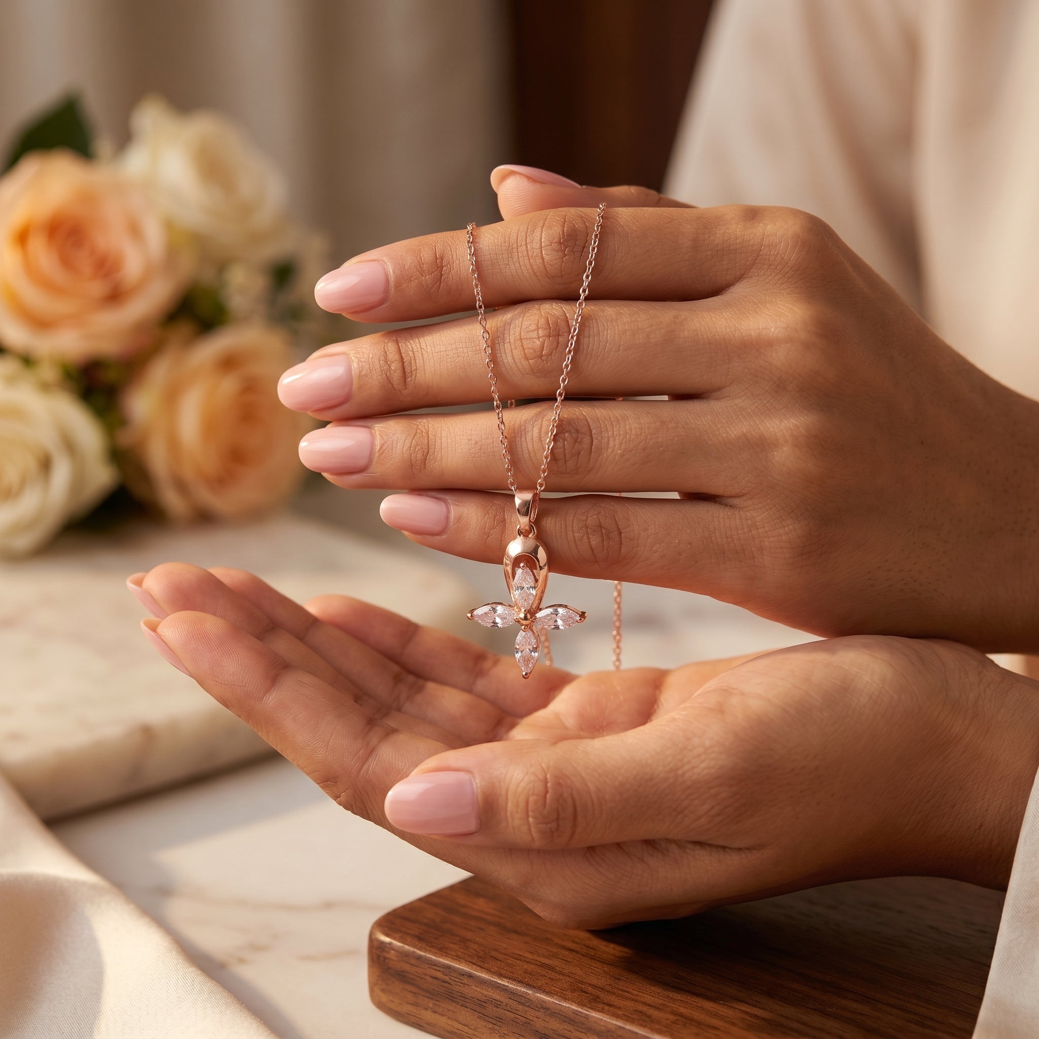 RG Marquise Bloom Pendant Necklace