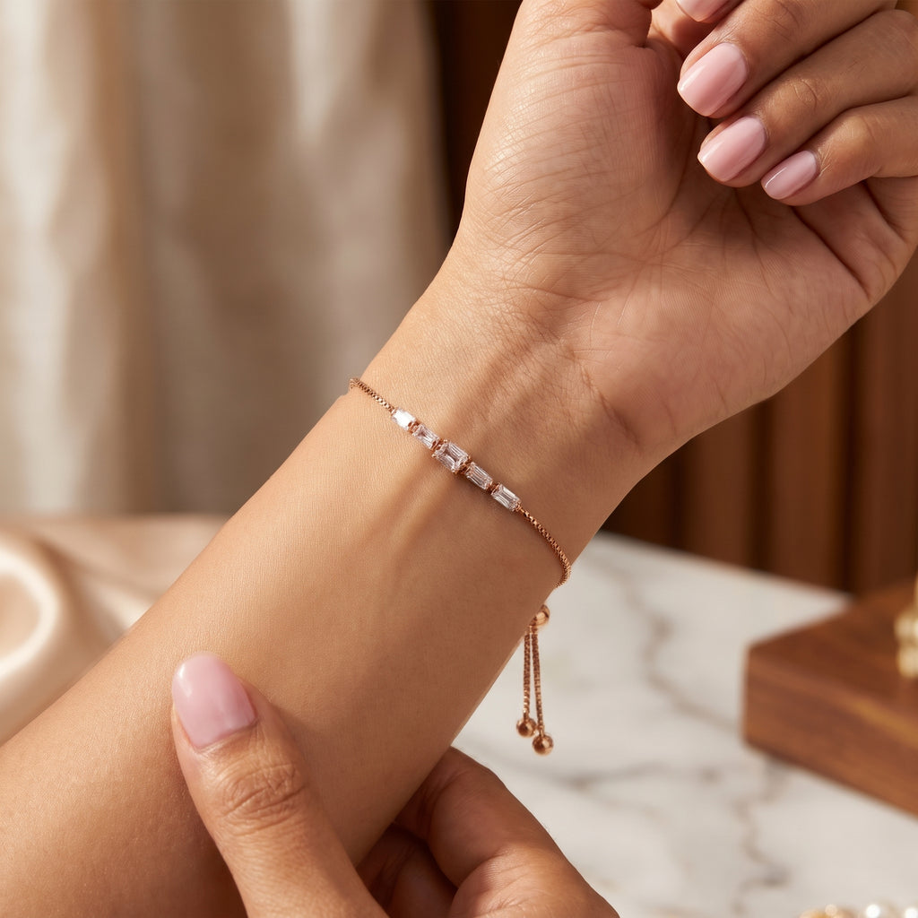 RG Baguette Bar Slider Bracelet