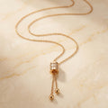 RG Pavé Barrel Lariat Necklace
