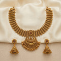 Antique Gold Paisley Filigree Collar Necklace Set