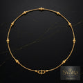 Gold Faceted Bead Station Chain