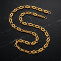 Gold Diamond Rope Link Byzantine Chain