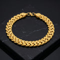 Gold Diamond-Cut Cuban Link Bracelet