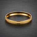 Gold Bark Texture Raised Edge Bangle