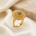 Gold Meenakari Filigree Dome Ring