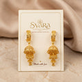 Gold Antique Hoop Double-Tier Jhumka Earrings