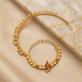 Gold Peacock Meenakari Chained Nath