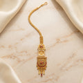 Gold Jali Medallion Tassel Maang Tikka