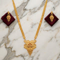 Gold Wing Fan Tassel Necklace Set