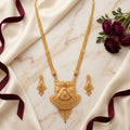 Gold Bell Fan Tassel Necklace Set