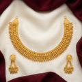 Gold Kerala Spike Choker Necklace Set