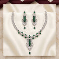 Emerald Baguette Vine Statement Necklace Set