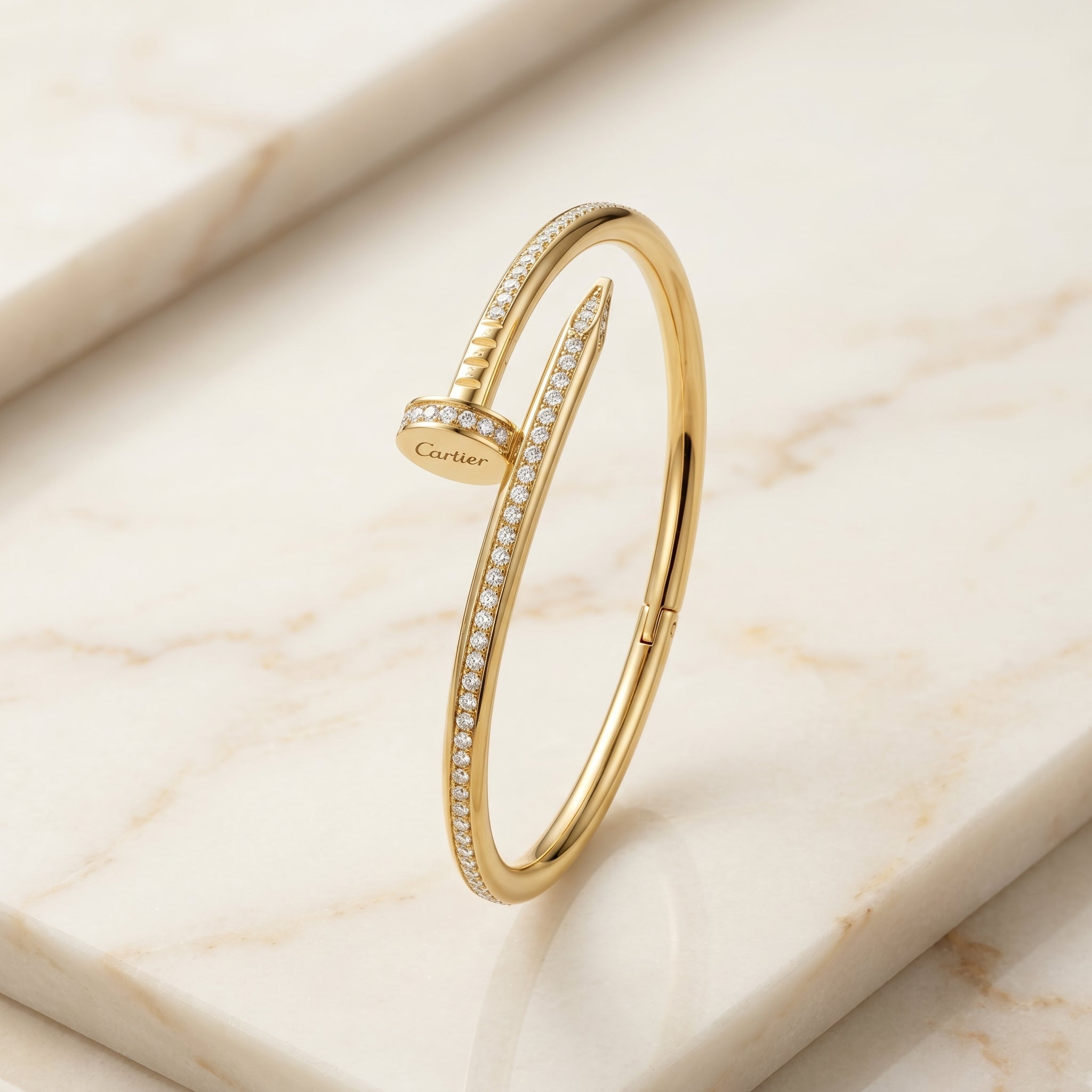 Gold Crystal Nail Bracelet
