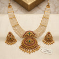 Pearl Cascade Antique Gold Medallion Set