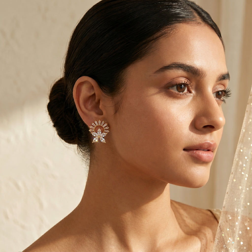 Gold Solar Bloom Studs