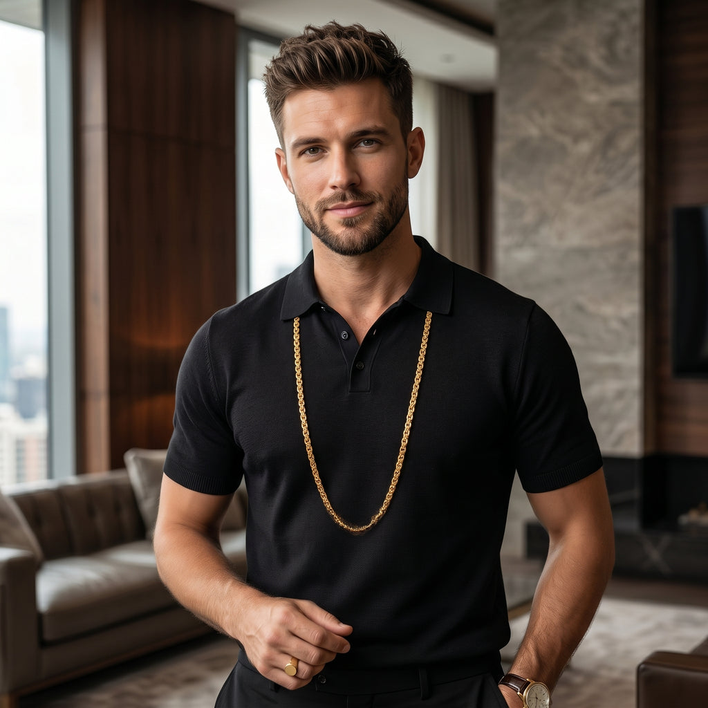 Gold Smooth Rolo Link Chain