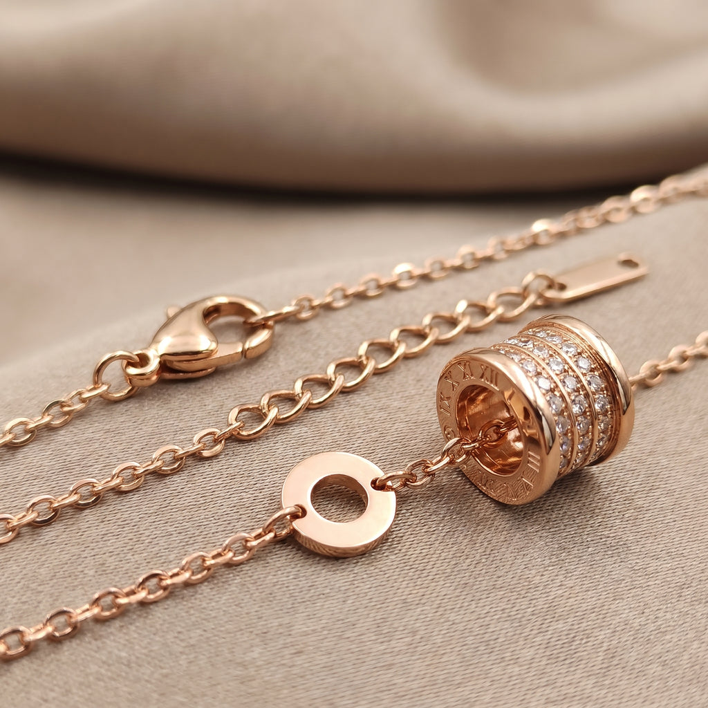 RG Pavé Barrel Roman Numeral Bracelet