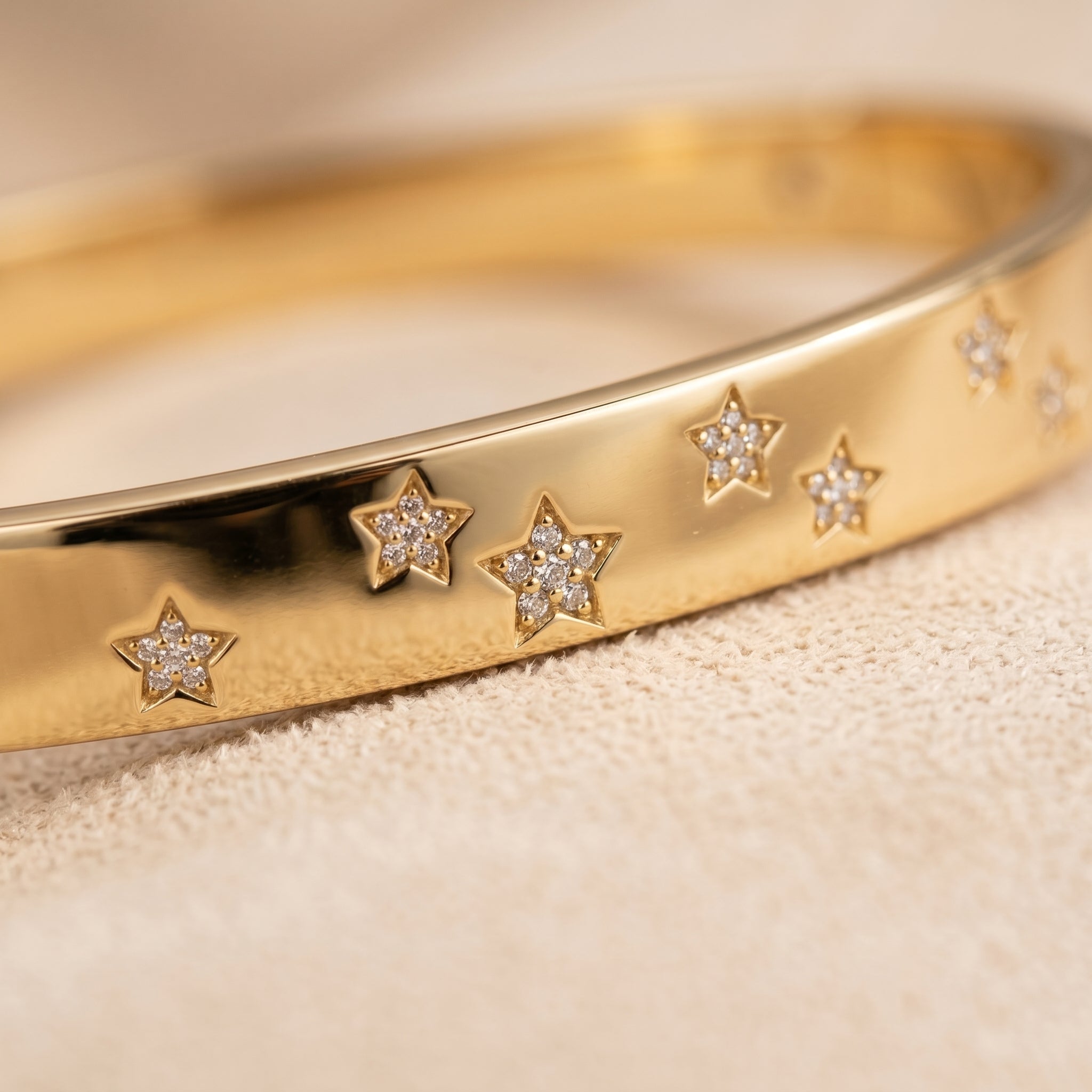 Gold Star Studded Kada Bangle