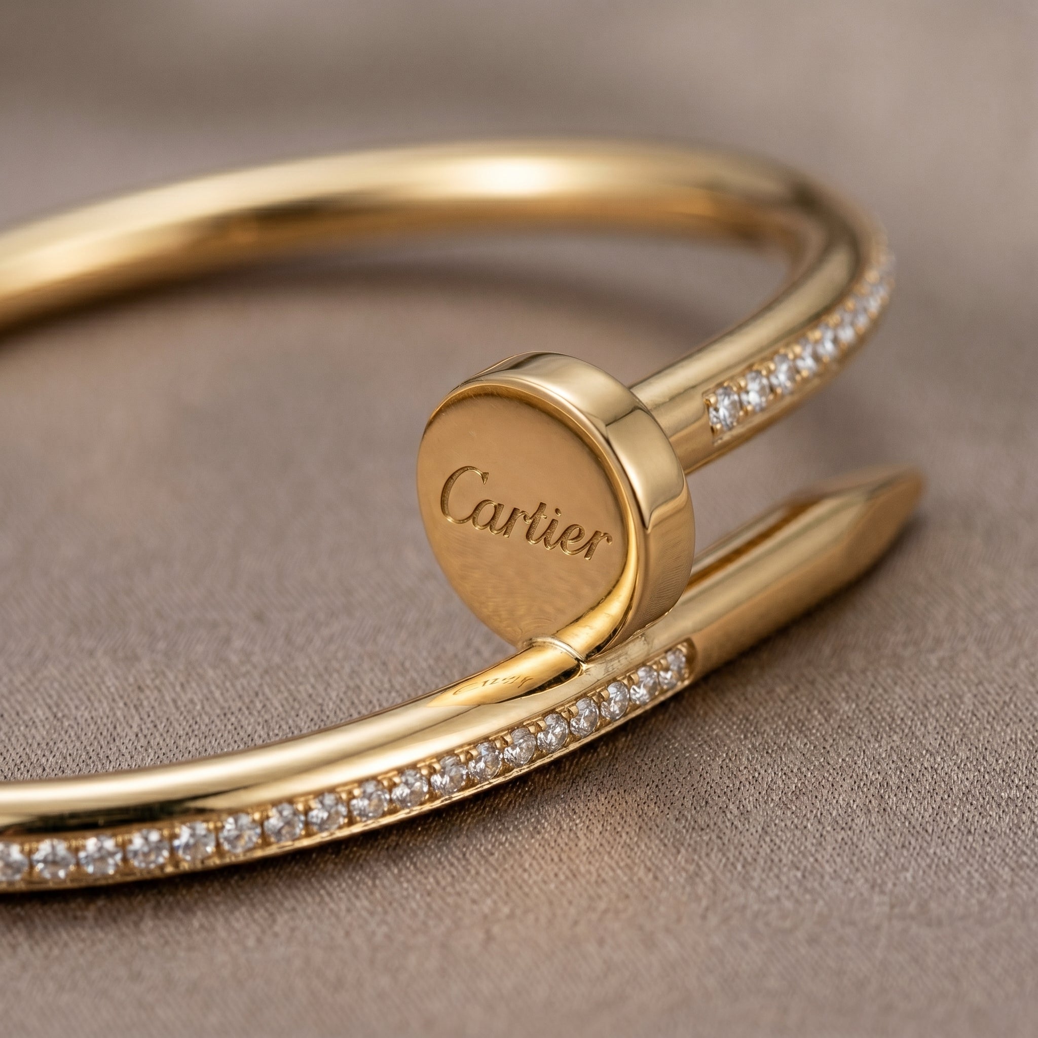Gold Crystal Nail Bracelet