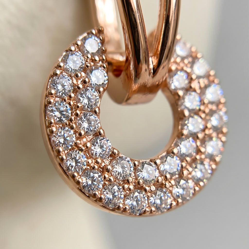 Rose Gold Pavé Circle Lock Bali