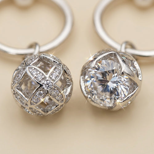 Clover Pearl Cage Drop Earrings