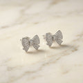 Pavé Bow Stud Earrings