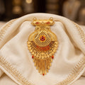 Gold Filigree Dome Meenakari Tassel Pendant Mangalsutra Locket