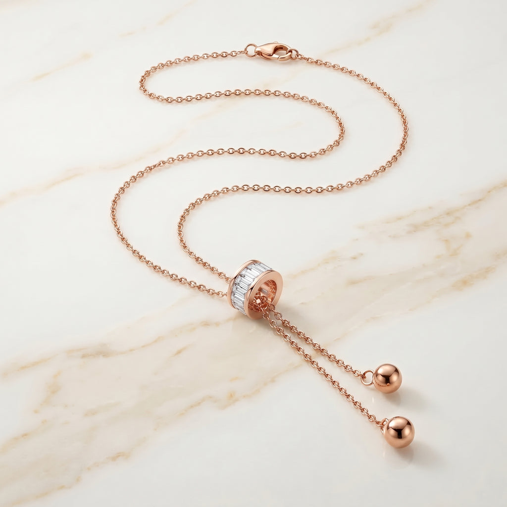 RG Baguette Ring Lariat Necklace