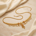 Gold Floral Pearl Ruby Granular Kamarband