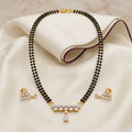 Gold CZ Double Row Drop Short Mangalsutra