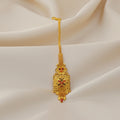 Gold Star-Engraved Square Panel Maang Tikka