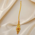 Gold Filigree Teardrop Disc Maang Tikka