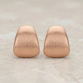 Rose Gold Matte Shield Studs