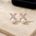 Rose Gold Lunar MOP Pearl Drop